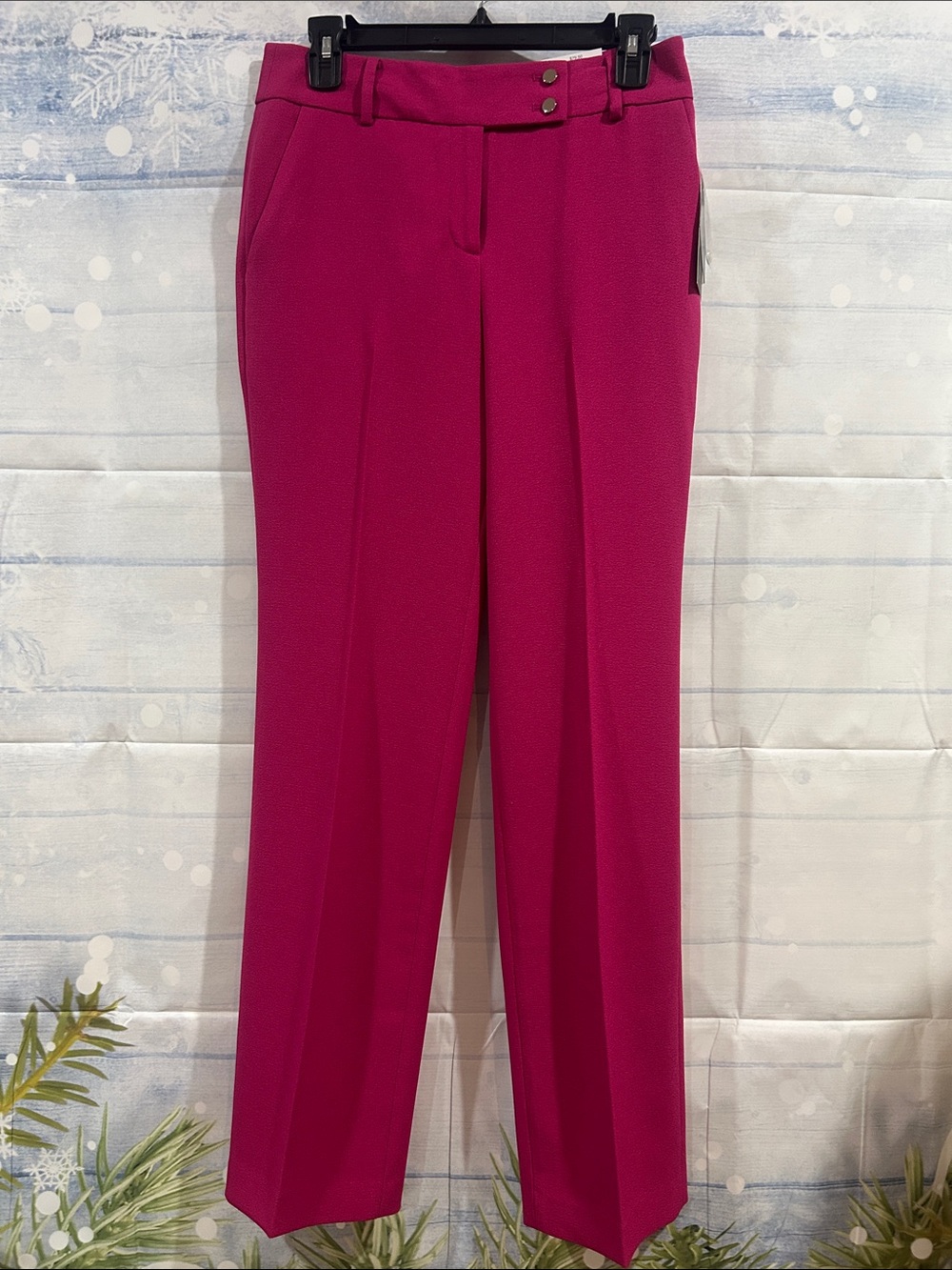 The Limited Hot Pink Tailored Straight-Leg Trousers